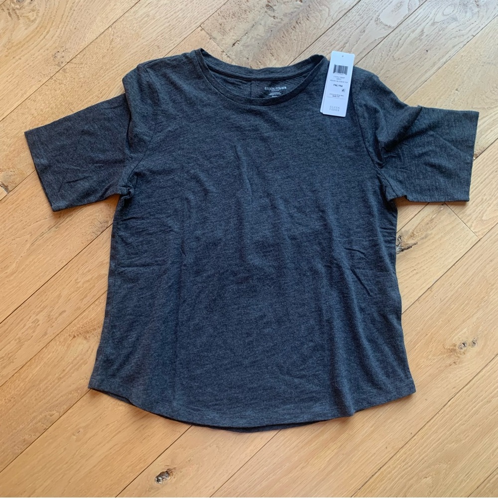 Eileen Fisher Dark Gray *NWT* short sleeve t-shirt